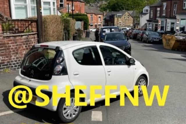 Police have revealed some of the worst parking seen in Sheffield – and referenced a famous sitcom to highlight the rules. The picture shows one of the cars police revealed had been fined this week