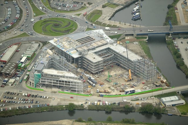 Aerial photograph of Doncaster Education City's Waterfront site in 2005