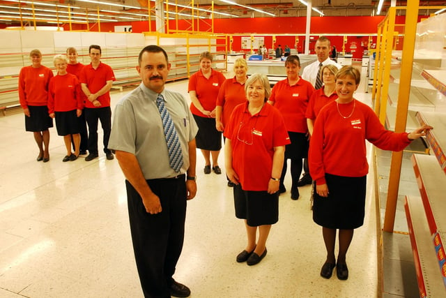 A poignant occasion at Kwik Save in Park Lane where staff were pictured next to empty shelves in 2003. Remember this?