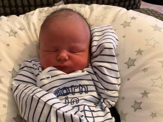 Archie Joshua Michael Greensmith was born April 4.