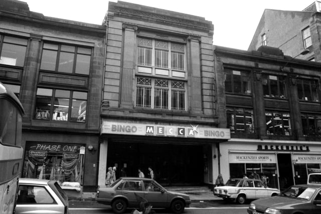 Exterior of the Empire theatre (now Festival Theatre) in Edinburgh, being used as a Mecca bingo hall in August 1990.