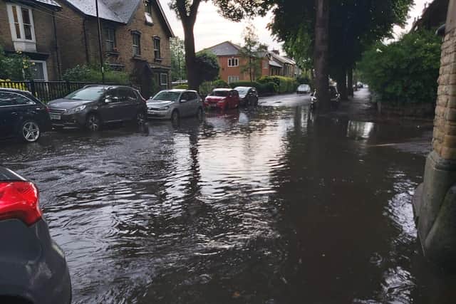 Flooding in Nether Edge last night (Picture: Miles Walmsley)