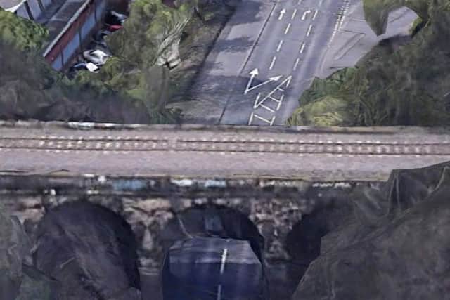 Five Arches Bridge at Herries Road near Sheffield's Hillsborough Stadium. Police said they had again been called out to reports of youths throwing bricks at passing vehicles, several of which were hit (pic: Google)