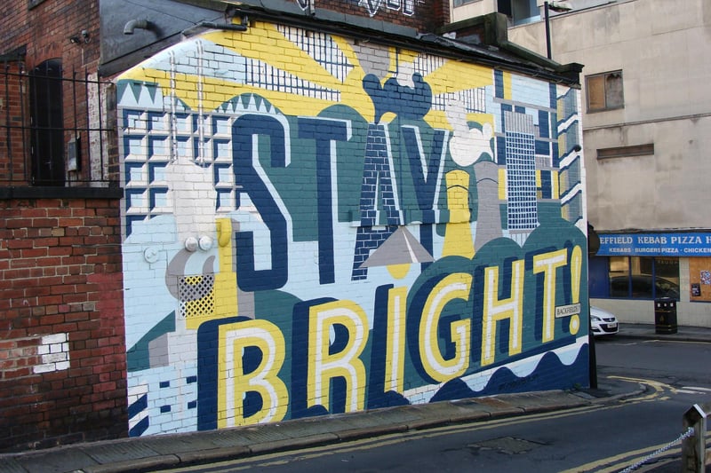 'Stay Bright' wall mural, Backfields, , 2015