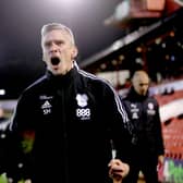 Cardiff City manager Steve Morison celebrates at the end of the Sky Bet Championship match at Oakwell Stadium, Barnsley. Picture date: Wednesday February 2, 2022. PA Photo. Photo: Isaac Parkin/PA Wire.