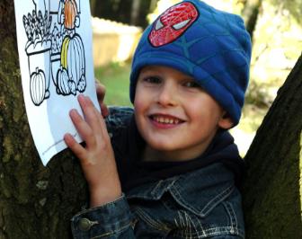 Five year old Jake Peacock from Bentley taking part in the 'Woodland Wonders' event in October of 2007.