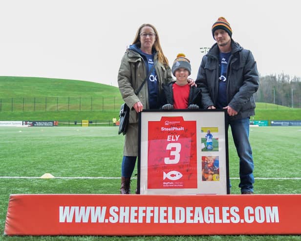 Sheffield Eagles have rallied round to support the family of young fan Ely Fearnley after his tragic death