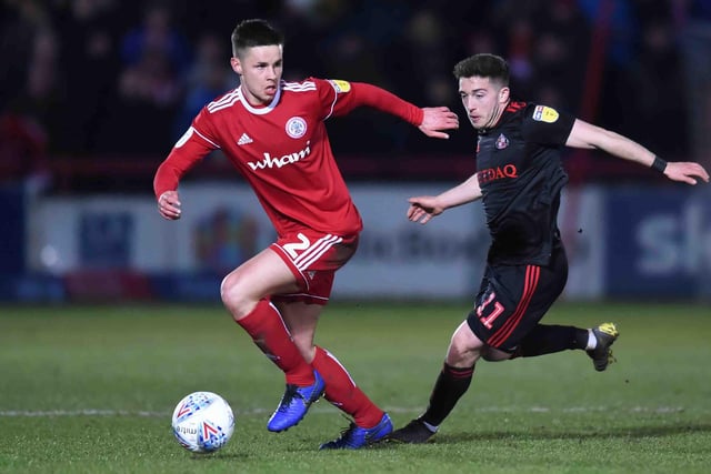 Been one of Accy's most consistent performers since joining from Middlesbrough in 2018 and attracted interest from Preston in the past. The right-back is adept both defensively and when able to join attacks.