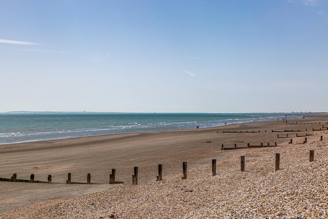 East Wittering boasts a sandy beach at low tide, which is pebbly at high tide.