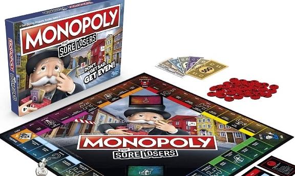 No need to suffer through the frustration of losing while playing Monopoly with the new Monopoly for Sore Losers edition. The twist on the classic board game has players actually try to lose by doing things like going bankrupt or going to jail. Retails from Hamleys for £23.
