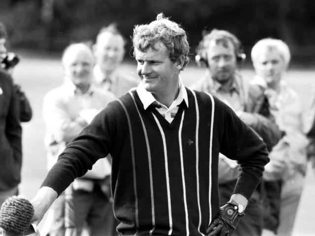 Scottish golfer Sandy Lyle playing in the Scottish Pro-Am golf match at Haggs Castle in August 1985.