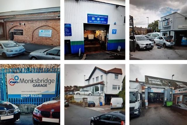 Pictured are some of Sheffield's most trusted garages with top ratings from Google Reviews