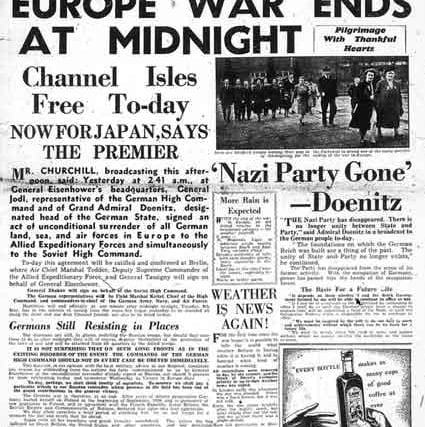 The Star: Europe War Ends at midnight (VE-Day edition, 8 May 1945)