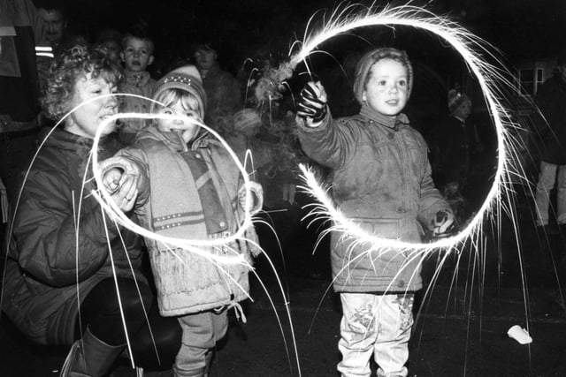 Were you pictured with fireworks on Bonfire Night in 1990?