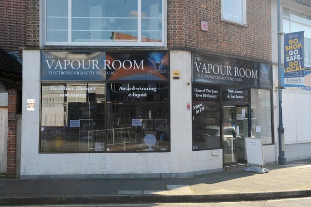 The Vapour Room in Commercial Road, Portsmouth is open for click and collect and delivery during lockdown. Picture: Sarah Standing (051120-7773)