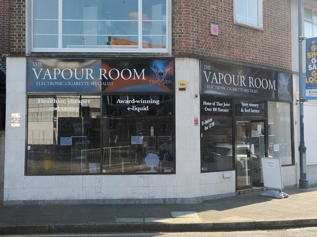 The Vapour Room in Commercial Road, Portsmouth is open for click and collect and delivery during lockdown. Picture: Sarah Standing (051120-7773)