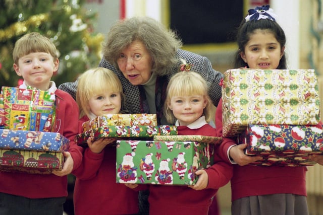 These children were collecting toys and gifts to be given by the Salvation Army to children less well off than themselves. Who remembers this wonderful reminder of 1997?