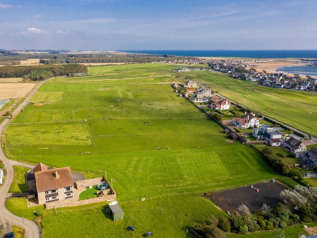 Aerial view of site.