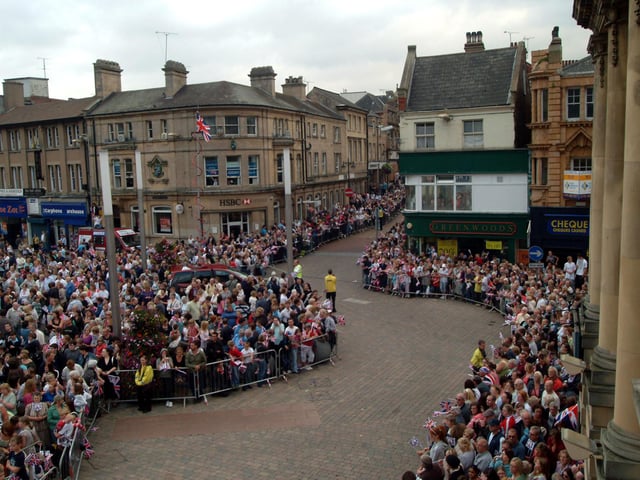 The open-top bus travelled from the Civic Centre to the marketplace