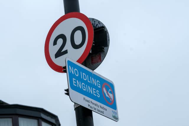 Some drivers have been speeding on the road and others have left their cars idling when dropping off and picking up children from school despite the signs.