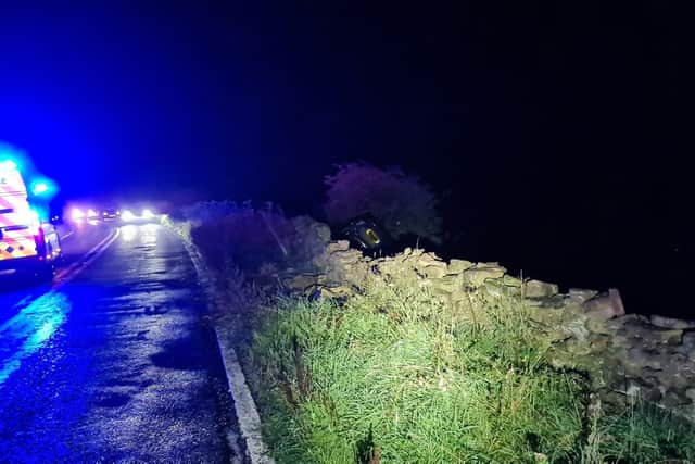 The scene of the collision on the Snake Pass