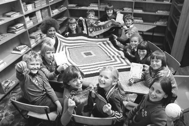 Pupils at High Southwick Junior school with some of the things they made at their Busy Bee Club meetings to raise money for the Chester Road PDSA. Were you pictured in 1976?