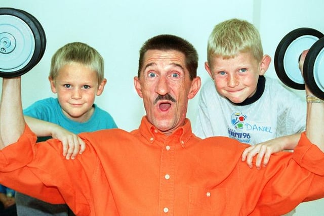 Barry Chuckle made an appearance at the Fit Kids centre back in 1997. Here he is with Lue Mallon from Scawsby and Daniel Hamilton from Sutton both aged six.