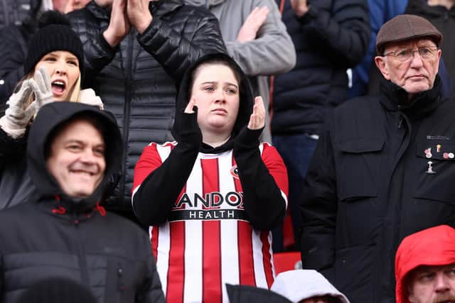 Sheffield United supporters gather to watch their team in action: Darren Staples / Sportimage