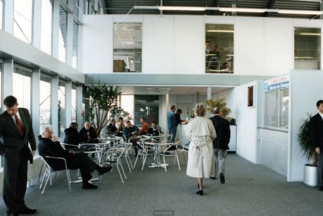 The departure lounge at Sheffield City Airport pictured in the early 2000s