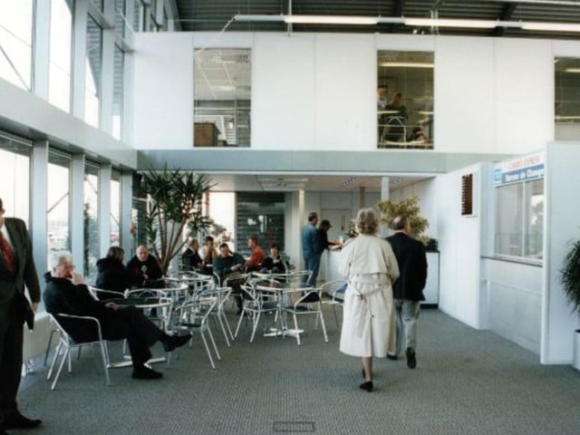 The departure lounge at Sheffield City Airport pictured in the early 2000s