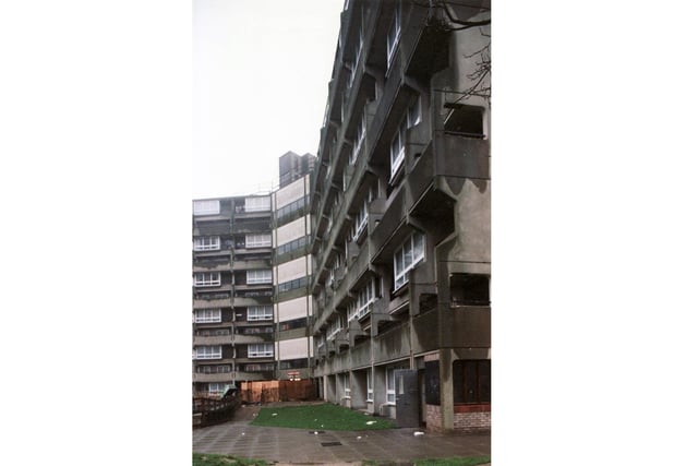 Somers Town flats in January 1992