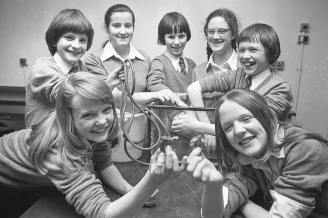 Back into class and it's time to look after the school pets. That's what these children were doing at Bede School in 1976 where they were cleaning out the terrapin tank. Remember this?