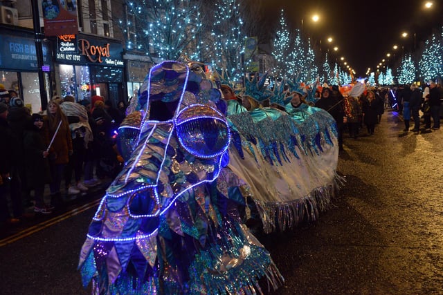 The Creative Seed performance at the South Shields Winter Wonderland Parade.