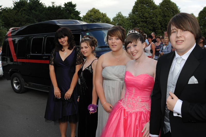 Clowne Heritage School youngsters arrive at their prom in style