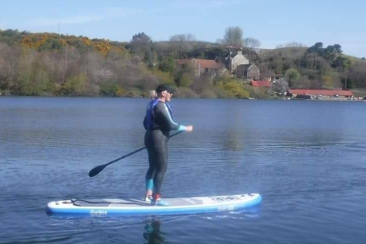 Nikki Wood took this picture of a paddleboarder on Kinghorn Loch.