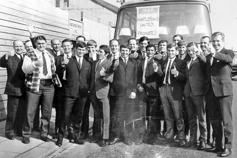 The Pools team back home after clinching promotion in 1968. Remember this?