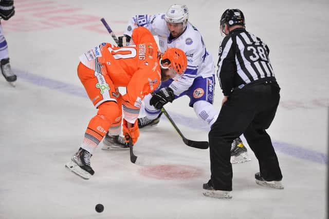 John Armstrong face off v Glasgow Pic Dean Woolley