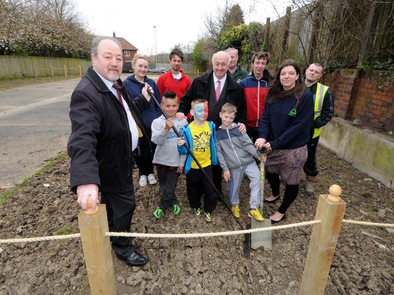 We are taking a trip to the new Groundwork community allotment in Forber Avenue. Pictured in 2014 were Coun Jim Foreman with staff, children and coun Alex Donaldson.(middle)