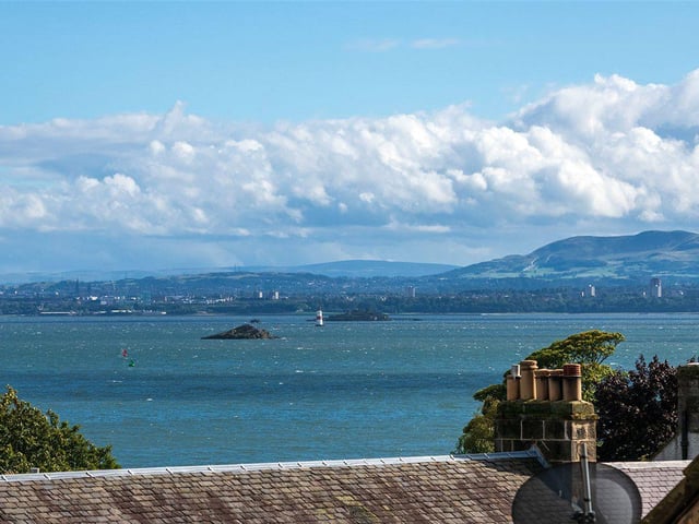 On a clear day, new owners can enjoy views of Edinburgh across the Forth.