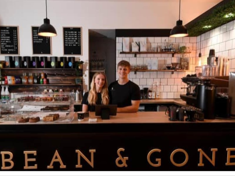 YEP reader John Willm named Bean & Gone, in Lidget Hill, Pudsey, as one of the best. Pictured is Ella Kiernan-Firth and partner Ryan Wade, who opened the business during lockdown.