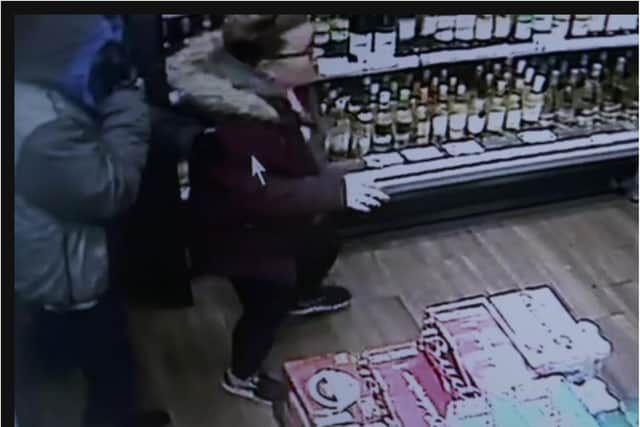 CCTV,  shown on 999: What's Your Emergency? shows the moment a pregnant shop assistant was threatened by a man with a knife.