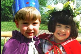 The Barnburgh School playgroup held their May Queen event on Wednesday, May 14, 1997. Photographed are queen Rebecca Taylor and her King Callum Reid.