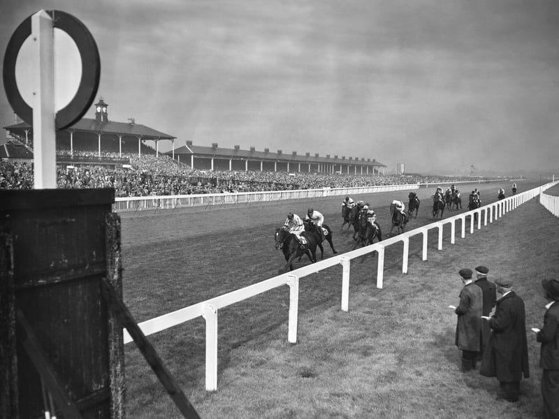 Ballymoss, ridden by Tommy Burns, winning the St Leger Stakes at Doncaster Racecourse, Yorkshire, September 14th 1957.