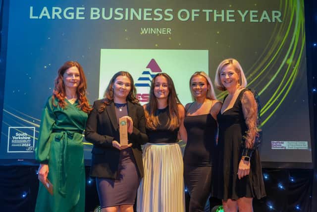 AES Engineering Ltd received the large business award at the South Yorkshire Sustainability Awards at Magna