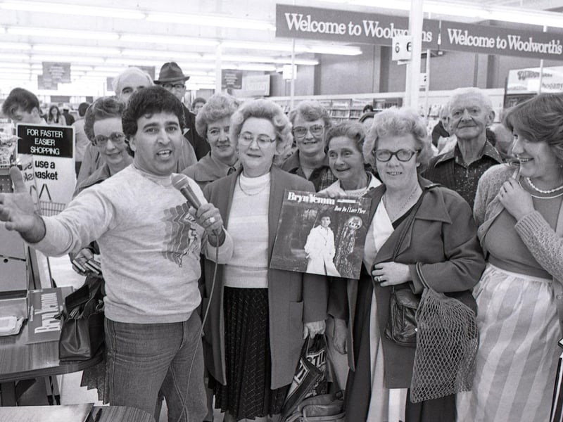 A Welsh singer brought a song to the streets of Preston at the start of the town's Shopping Week. The Fishergate branch of the Woolworth store invited Bryn Yemm to spend a morning promoting his latest record. He also urged passers-by to join in a range of gospel and other popular songs