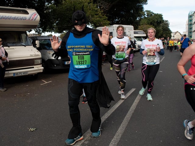 Action from the Great South Run. (201019-276)