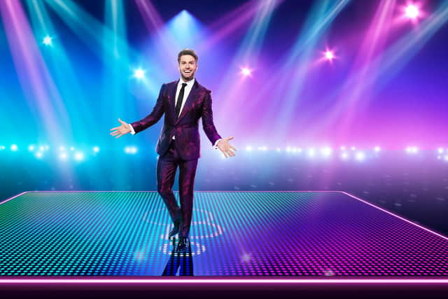 Joel Dommett will host The Masked Singer Live, which will come to Sheffield's Utilita Arena on April 15, 2022. Photo by: ITV Plc / Bandicoot TV