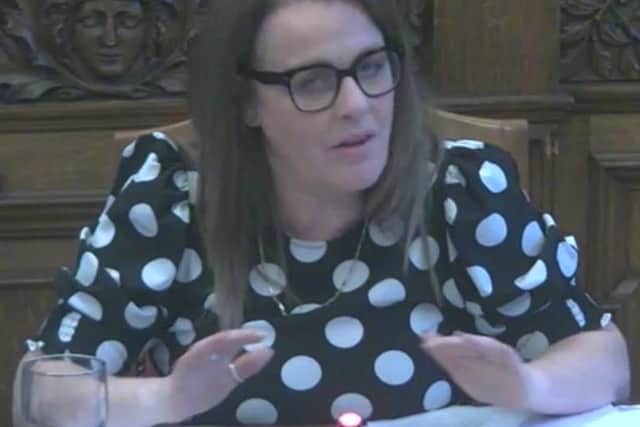Coun Dawn Dale, chair of Sheffield City Council's education, children and families policy committee. Picture: Sheffield City Council webcast