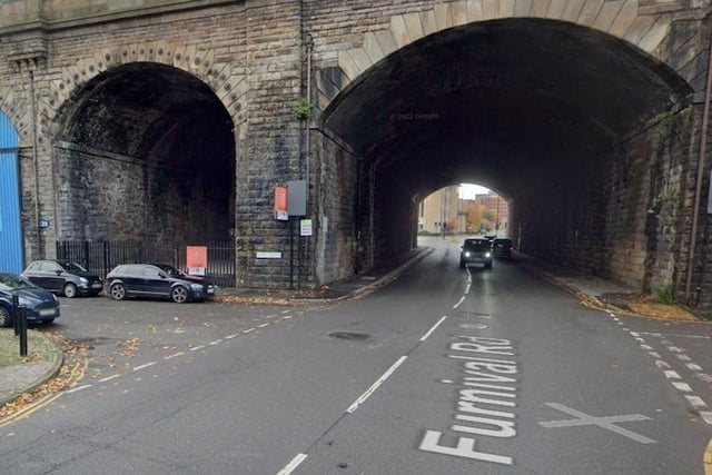 Effingham Street on to Furnival Road is another, quieter, approach from Attercliffe on to the inner ring road. But with the railway bridge the boundary, your last escape is a left turn on to Sussex Street.