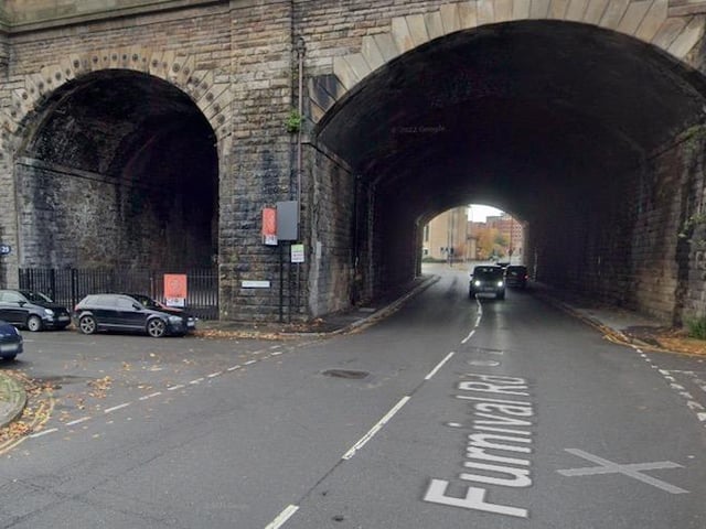 Effingham Street on to Furnival Road is another, quieter, approach from Attercliffe on to the inner ring road. But with the railway bridge the boundary, your last escape is a left turn on to Sussex Street.